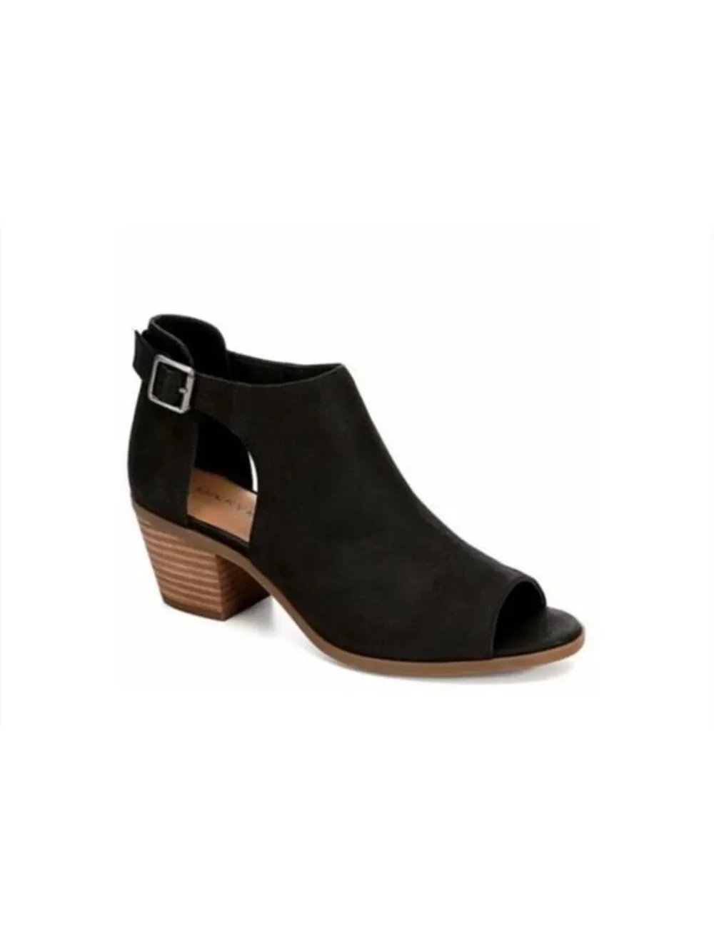 Size 7 - Women's Lucky Brand Baxley Black Suede Leather Sandals